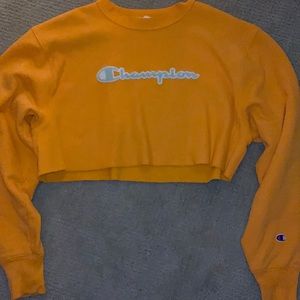 Orange Champion Cropped Crewneck